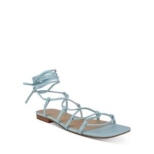 Marc Fisher Blue Lace Ankle Tie Sandals